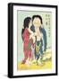 A 'Shunga' (Erotic) Print, from 'Manpoku Wago-Jin': Mrs. Woman and Mr. Man, 1821-Katsushika Hokusai-Framed Giclee Print