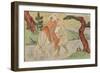 A 'Shunga', from a Series of Twenty Four Erotic Prints: Lovers on the Road, 1725-70-Suzuki Harunobu-Framed Giclee Print