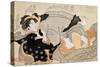 A Shunga Scene-Katsukawa Shunsho-Stretched Canvas