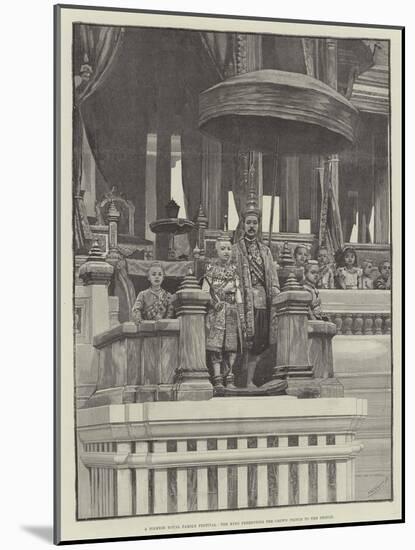 A Siamese Royal Family Festival, the King Presenting the Crown Prince to the People-null-Mounted Giclee Print