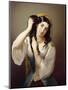 A Sicilian Playing with Her Hair-Michele Cusa-Mounted Giclee Print