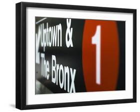 A Sign on the New York City Subway.-Jon Hicks-Framed Photographic Print