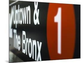 A Sign on the New York City Subway.-Jon Hicks-Mounted Photographic Print