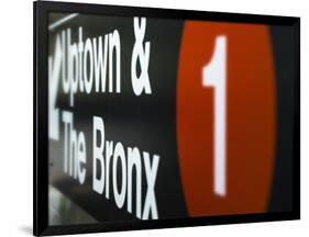 A Sign on the New York City Subway.-Jon Hicks-Framed Photographic Print