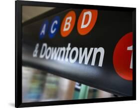 A Sign on the New York City Subway.-Jon Hicks-Framed Photographic Print