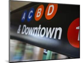 A Sign on the New York City Subway.-Jon Hicks-Mounted Photographic Print