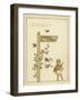 A Sign Post Points the Way to London Town with a Young Girl Walking in That Direction-Thomas Crane-Framed Giclee Print
