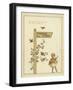 A Sign Post Points the Way to London Town with a Young Girl Walking in That Direction-Thomas Crane-Framed Giclee Print