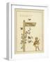 A Sign Post Points the Way to London Town with a Young Girl Walking in That Direction-Thomas Crane-Framed Giclee Print