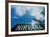 A sign that reads "Nirvana"-null-Framed Photographic Print