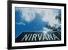 A sign that reads "Nirvana"-null-Framed Photographic Print