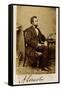 A Signed Carte-De-Visite Photograph of Abraham Lincoln, 1861-Alexander Gardner-Framed Stretched Canvas