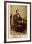 A Signed Carte-De-Visite Photograph of Abraham Lincoln, 1861-Alexander Gardner-Framed Giclee Print