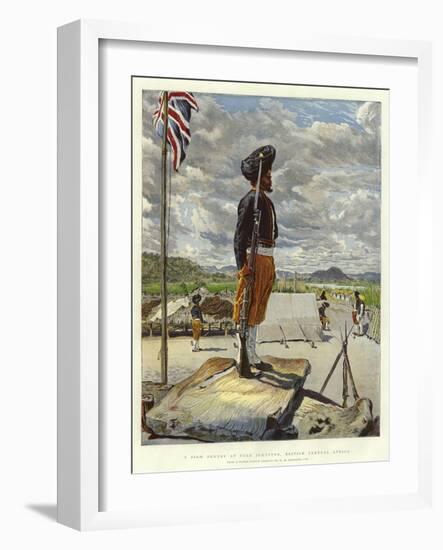 A Sikh Sentry at Fort Johnston, British Central Africa-Harry Hamilton Johnston-Framed Giclee Print