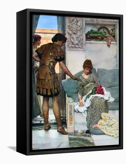 A Silent Greeting, 1908-1909-Lawrence Alma-Tadema-Framed Stretched Canvas