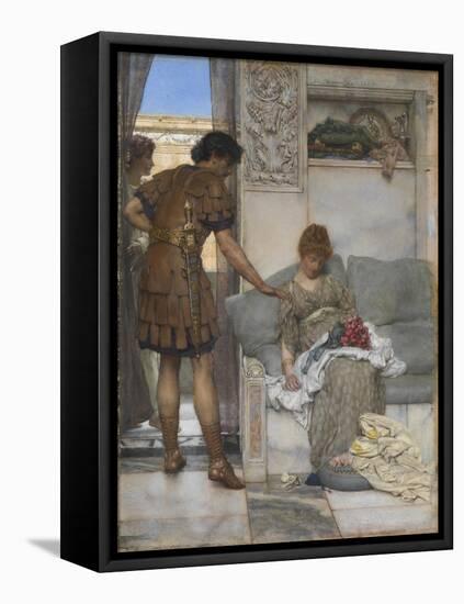 A Silent Greeting-Sir Lawrence Alma-Tadema-Framed Stretched Canvas