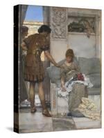 A Silent Greeting-Sir Lawrence Alma-Tadema-Stretched Canvas