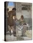 A Silent Greeting-Sir Lawrence Alma-Tadema-Stretched Canvas