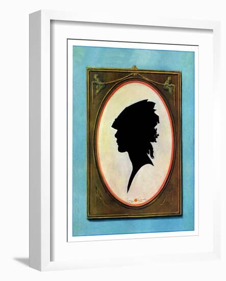 "A Silhouette,"May 11, 1929-Penrhyn Stanlaws-Framed Giclee Print