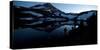 A Silhouette of a Person at Dusk at Camp Lake with South Sister Reflected, Oregon Cascades-Bennett Barthelemy-Stretched Canvas