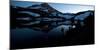 A Silhouette of a Person at Dusk at Camp Lake with South Sister Reflected, Oregon Cascades-Bennett Barthelemy-Mounted Photographic Print