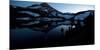 A Silhouette of a Person at Dusk at Camp Lake with South Sister Reflected, Oregon Cascades-Bennett Barthelemy-Mounted Photographic Print