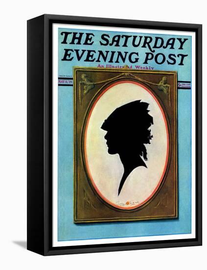 "A Silhouette," Saturday Evening Post Cover, May 11, 1929-Penrhyn Stanlaws-Framed Stretched Canvas