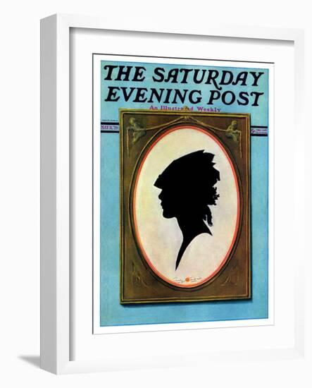 "A Silhouette," Saturday Evening Post Cover, May 11, 1929-Penrhyn Stanlaws-Framed Giclee Print