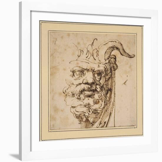 A Silvan Mask-Agostino Carracci-Framed Giclee Print