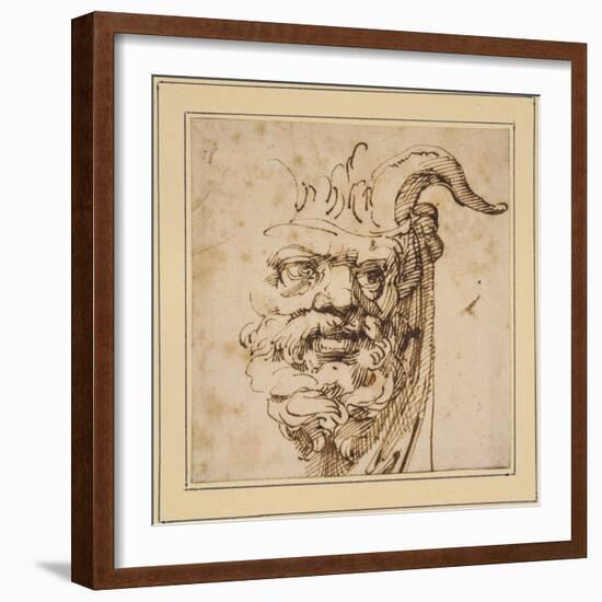 A Silvan Mask-Agostino Carracci-Framed Giclee Print