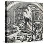 A Silver Refinery, 1556, (1917)-null-Stretched Canvas