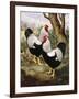 A Silver Wyandotte Cockerel-E. G. Wippell-Framed Giclee Print