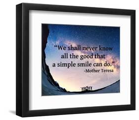 A Simple Smile - Mother Teresa Quote-Quote Master-Framed Art Print