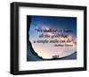 A Simple Smile - Mother Teresa Quote-Quote Master-Framed Art Print