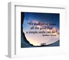 A Simple Smile - Mother Teresa Quote-Quote Master-Framed Art Print