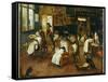 A Singerie: Monkey Barbers Serving Cats-Jan Van, The Elder Kessel-Framed Stretched Canvas