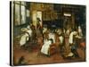 A Singerie: Monkey Barbers Serving Cats-Jan Van, The Elder Kessel-Stretched Canvas