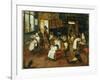 A Singerie: Monkey Barbers Serving Cats-Jan Van, The Elder Kessel-Framed Giclee Print