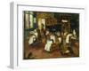 A Singerie: Monkey Barbers Serving Cats-Jan Van, The Elder Kessel-Framed Giclee Print