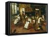 A Singerie: Monkey Barbers Serving Cats-Jan Van, The Elder Kessel-Framed Stretched Canvas