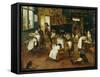 A Singerie: Monkey Barbers Serving Cats-Jan Van Kessel-Framed Stretched Canvas