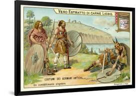 A Single Combat, Ancient Germany-null-Framed Giclee Print
