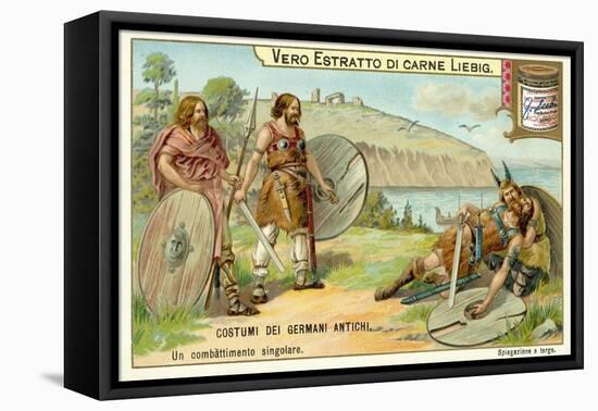 A Single Combat, Ancient Germany-null-Framed Stretched Canvas