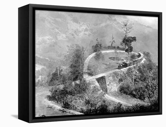 A Single Loop in the Darjeeling Himalayan Railway, India, C1910-null-Framed Stretched Canvas