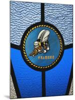 A Single Seabee Logo Built Into a Stained-Glass Window, Al Asad, Iraq-Stocktrek Images-Mounted Photographic Print