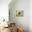 A Single Yellow Sunflower Blossom-null-Stretched Canvas displayed on a wall