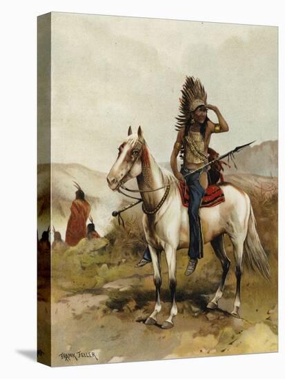 A Sioux Indian Chief-Frank Feller-Stretched Canvas