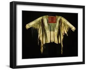 A Sioux Quilled and Fringed Hide Warrior's Shirt, Mid 19th Century-null-Framed Giclee Print