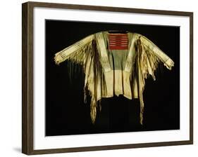 A Sioux Quilled and Fringed Hide Warrior's Shirt, Mid 19th Century-null-Framed Giclee Print