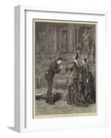 A Sip at the Fountain of Trevi, Rome-null-Framed Giclee Print